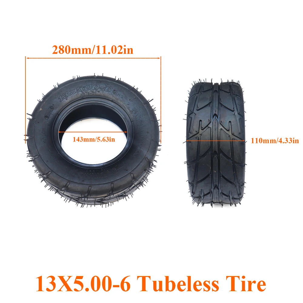 13x5.00-6 Tire Inch Tubeless Tire For ATV QUAD Bike Gokart Scooter Mini Dirt Bike Lawn Mower Motorcycle
13x5.00-6 Tire Inch Tubeless Tire For ATV QUAD Bike Gokart Scooter Mini Dirt Bike Lawn Mower Motorcycle