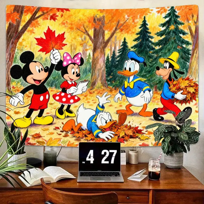 1 шт., гобелен Disney с Микки и друзьями, осенние забавные гобелены, осенние листья, лес, настенное искусство, кавайный полиэстер, домашний декор для гостиной, спальни
1 шт., гобелен Disney с Микки и друзьями, осенние забавные гобелены, осенние листья, лес, настенное искусство, кавайный полиэстер, домашний декор для гостиной, спальни