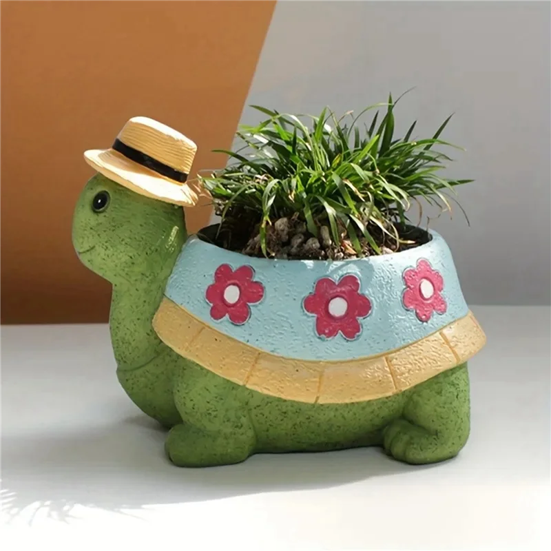 FYBL-2X Cute Turtle Flower Pot Planter Pot For Indoor And Outdoor Succulent Plant Pots, Plants Desk Display Resin Pots Flower
FYBL-2X Cute Turtle Flower Pot Planter Pot For Indoor And Outdoor Succulent Plant Pots, Plants Desk Display Resin Pots Flower