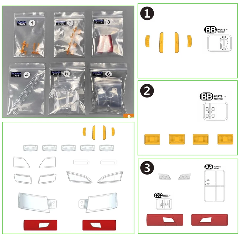 1 Set Plastic Transparent Light Sheet Panels for 1/14 Tamiya RC Truck Car Scania 770S 6X4 56368 8X4 56371 Diy Parts Toys
1 Set Plastic Transparent Light Sheet Panels for 1/14 Tamiya RC Truck Car Scania 770S 6X4 56368 8X4 56371 Diy Parts Toys