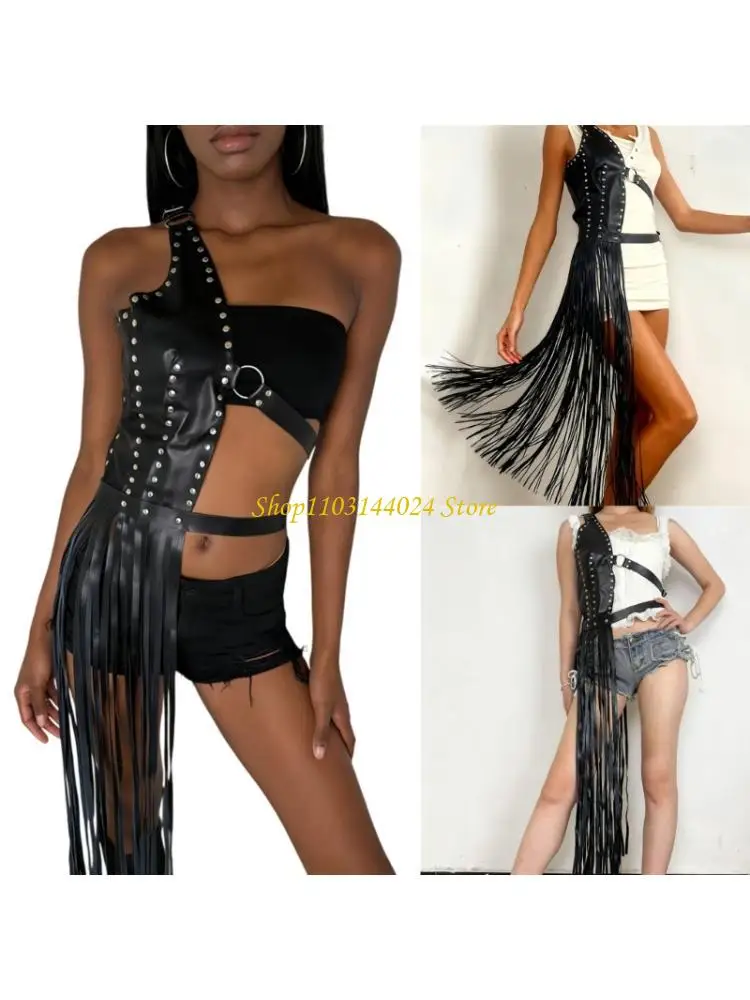 N5KE Trendy Tassels Harness PU Waist Belt Size Waistband Unisex Casual Outfit Durable Harness
N5KE Trendy Tassels Harness PU Waist Belt Size Waistband Unisex Casual Outfit Durable Harness