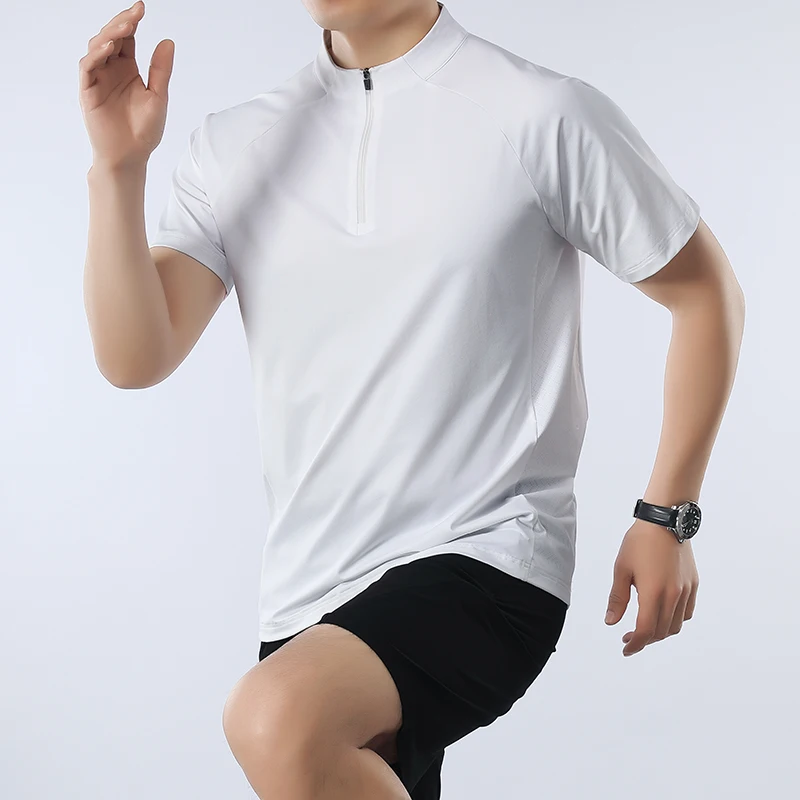 New Trendy Men Sport T-shirt 2026 Summer Classic Solid Fast Dry Tops Short Sleeve Clothes Breathable Holes Outdoor Zipper Shirt
New Trendy Men Sport T-shirt 2026 Summer Classic Solid Fast Dry Tops Short Sleeve Clothes Breathable Holes Outdoor Zipper Shirt