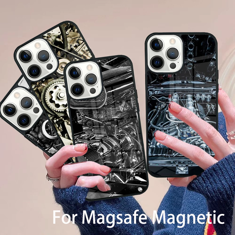 Automobile Spare Parts Car Engine Phone Case Magesafe Magnetic Wireless Charge Cover For IPhone 16 11 12 13 14 15 Pro Max Plus
Automobile Spare Parts Car Engine Phone Case Magesafe Magnetic Wireless Charge Cover For IPhone 16 11 12 13 14 15 Pro Max Plus