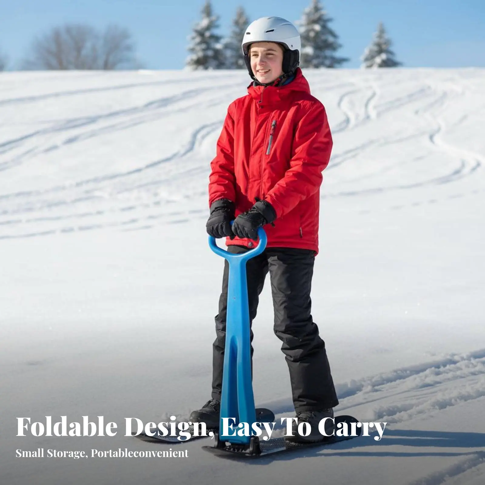 Foldable Powder Scooter Portable Handlebar Powder Sled Handlebar Ski Board Lightweight Winter Sports Equipment Sturdy
Foldable Powder Scooter Portable Handlebar Powder Sled Handlebar Ski Board Lightweight Winter Sports Equipment Sturdy