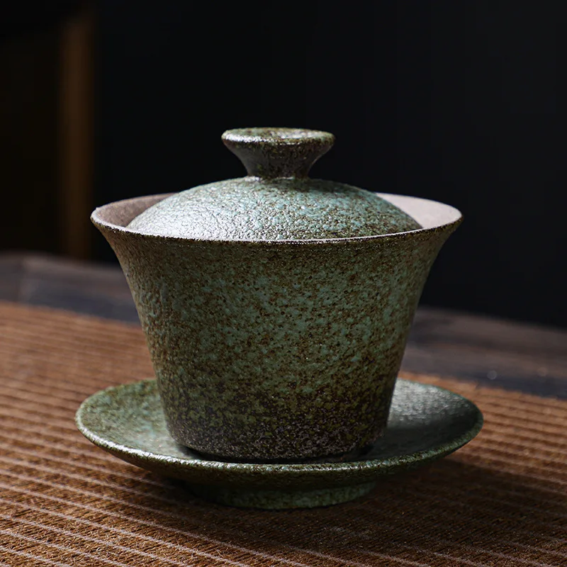 Japanese Style Rough Pottery Three Piece Covered Bowl Tea Cup, Single Handmade Ceramic Kung Fu Tea Set, Hand Held Teapot,
Japanese Style Rough Pottery Three Piece Covered Bowl Tea Cup, Single Handmade Ceramic Kung Fu Tea Set, Hand Held Teapot,