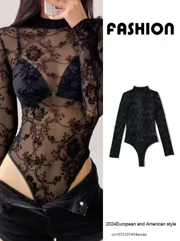 Women Elegant Black Lace Bodysuits Sexy One Piece Fitted Bodyshaper Jumpsuits Long Sleeves Shapewear Slimming Waist Tops
Women Elegant Black Lace Bodysuits Sexy One Piece Fitted Bodyshaper Jumpsuits Long Sleeves Shapewear Slimming Waist Tops
