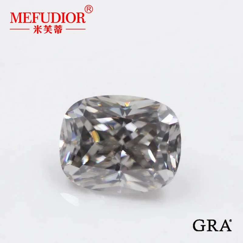 Gray Color VVS1 Moissanite Diamond Cushion Shaped Brilliant Cut Loose Stone Pass Diamond Tester With GRA Certified for Jewellry
Gray Color VVS1 Moissanite Diamond Cushion Shaped Brilliant Cut Loose Stone Pass Diamond Tester With GRA Certified for Jewellry