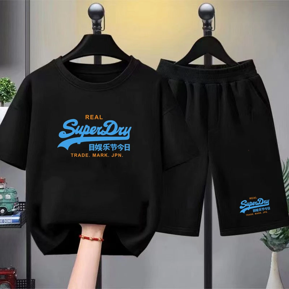 Kids Summer Boy Girl Round Neck Black T-shirt+Shorts Short-sleeved Toddler 3-12Y Casual Sports Set Fashion Letter brand print
Kids Summer Boy Girl Round Neck Black T-shirt+Shorts Short-sleeved Toddler 3-12Y Casual Sports Set Fashion Letter brand print