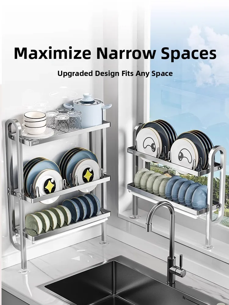 Kitchen Sink Narrow Drain Rack Dish Plate Storage Small Washing Dish Rack Wall Mounted No Drilling Required
Kitchen Sink Narrow Drain Rack Dish Plate Storage Small Washing Dish Rack Wall Mounted No Drilling Required