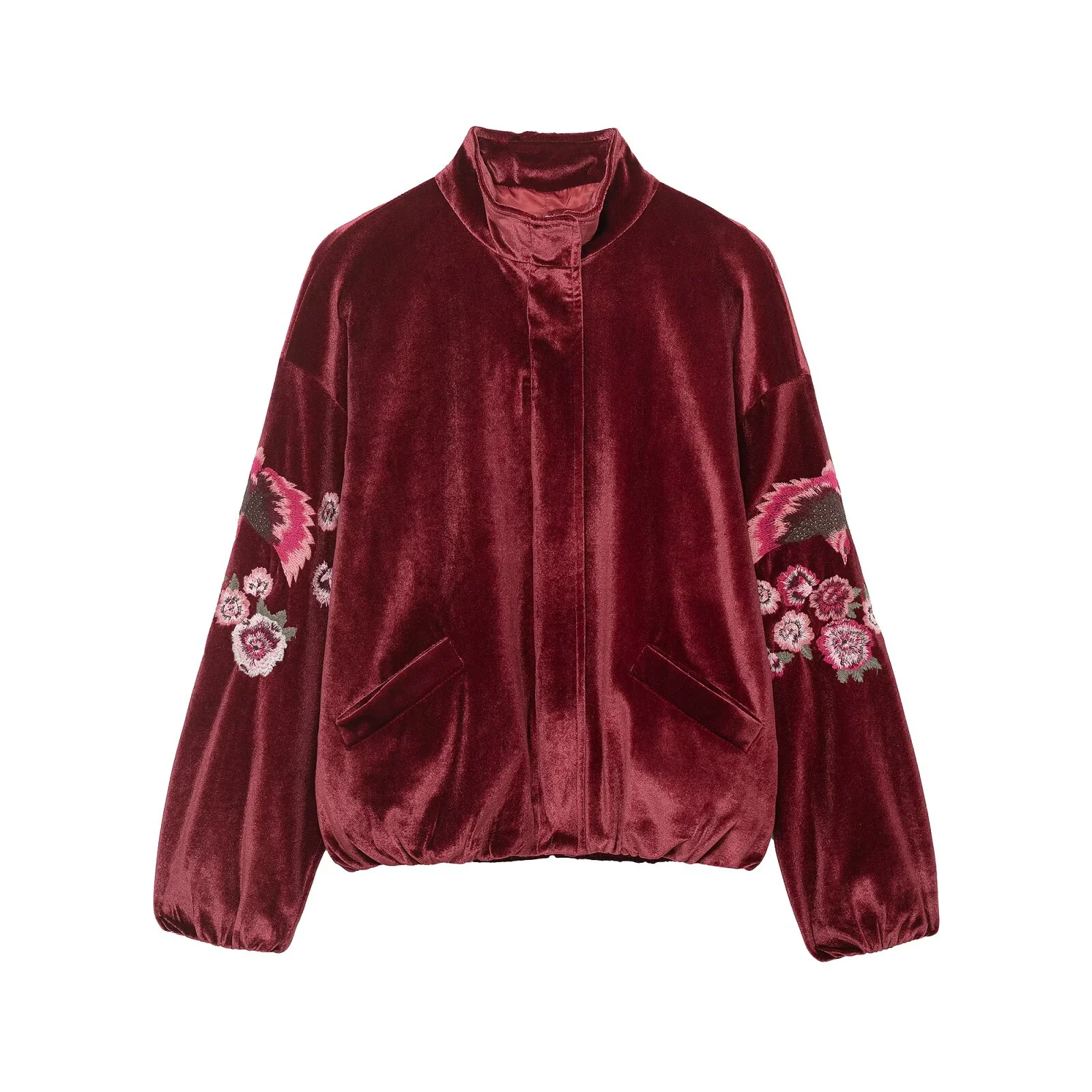 2025 Winter New Women's Casual Fashion Simple Versatile Loose Stand Collar Long Sleeve Solid Color Velvet Embroidered Jacket
2025 Winter New Women's Casual Fashion Simple Versatile Loose Stand Collar Long Sleeve Solid Color Velvet Embroidered Jacket