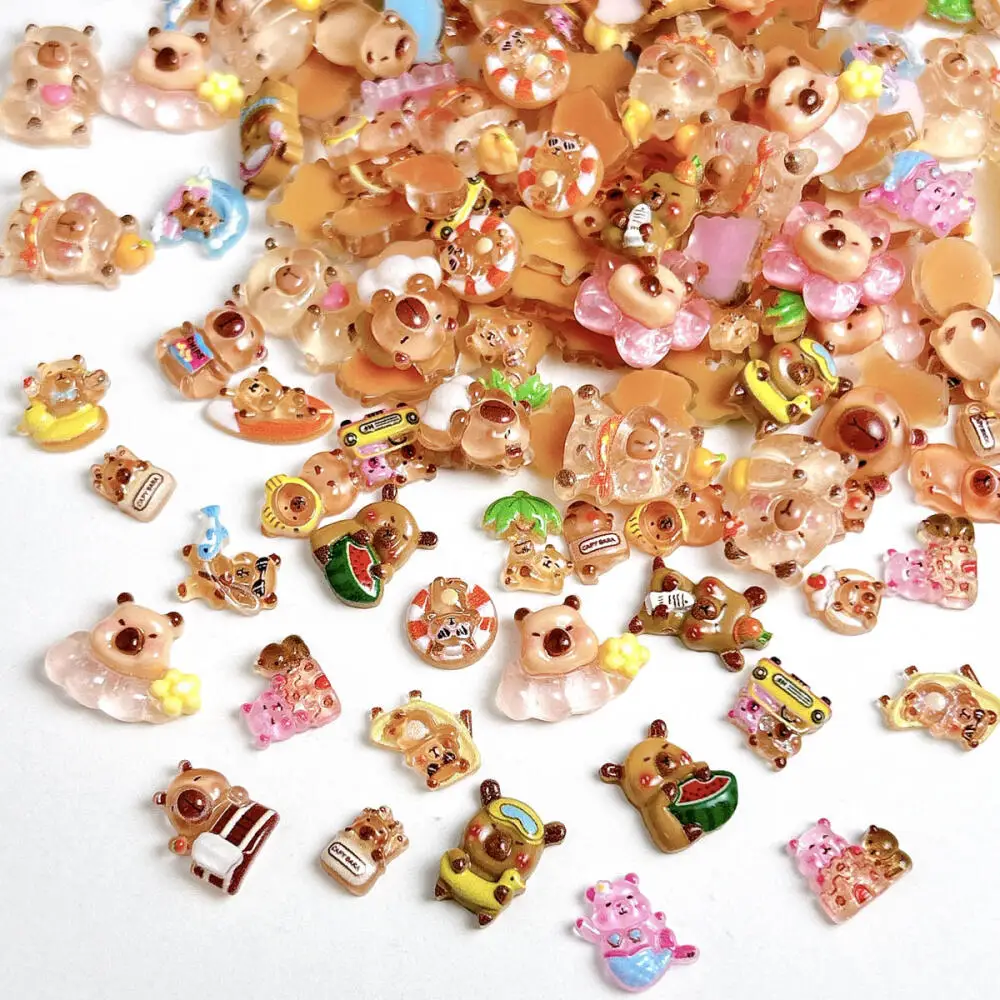 Randomly Mixed Cute Cartoon Resin Capybara Nail Art Decoration Kawaii Multi Styles Kapibala Nail Charms Manicure DIY Accessories
Randomly Mixed Cute Cartoon Resin Capybara Nail Art Decoration Kawaii Multi Styles Kapibala Nail Charms Manicure DIY Accessories