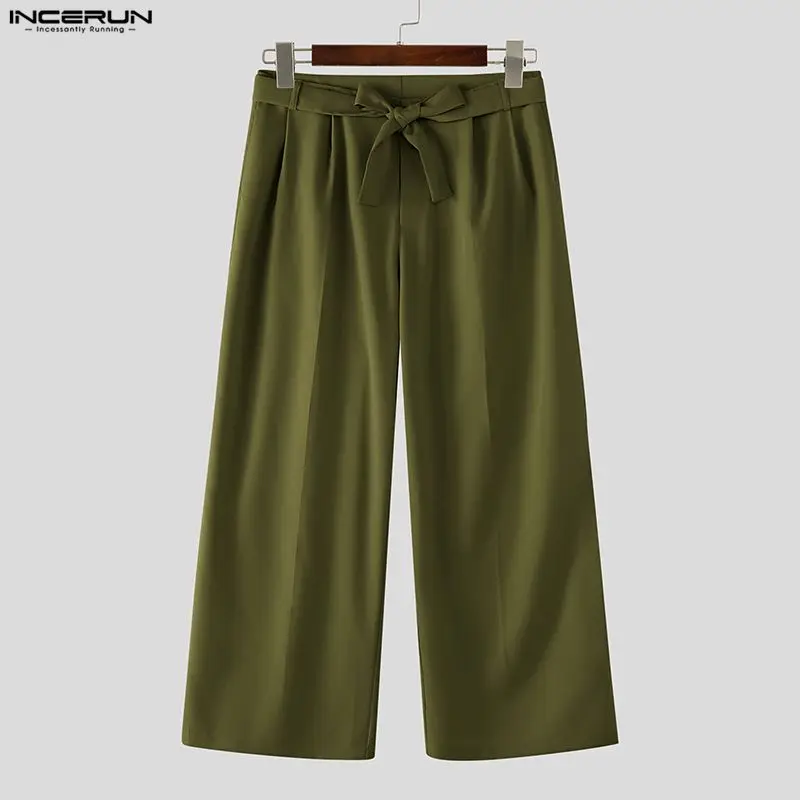 INCERUN Men's Pants Solid Color Lace Up Joggers Loose Casual Men Bottoms Streetwear 2026 Fashion Leisure Wide Leg Pants For Man
INCERUN Men's Pants Solid Color Lace Up Joggers Loose Casual Men Bottoms Streetwear 2026 Fashion Leisure Wide Leg Pants For Man
