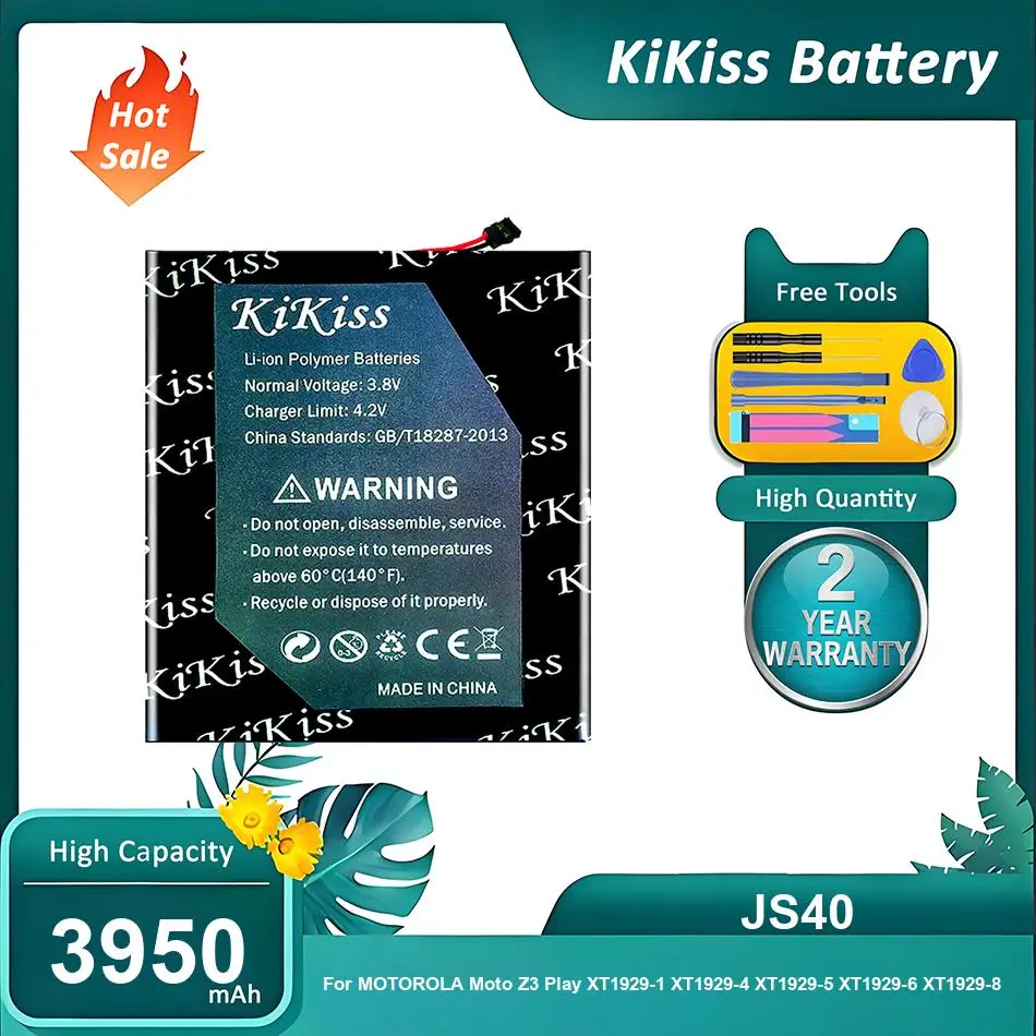 KiKiss Battery For MOTOROLA Moto Z3 Play XT1929-1 XT1929-4 XT1929-5 XT1929-6 XT1929-8,JS40,3950mAh
KiKiss Battery For MOTOROLA Moto Z3 Play XT1929-1 XT1929-4 XT1929-5 XT1929-6 XT1929-8,JS40,3950mAh