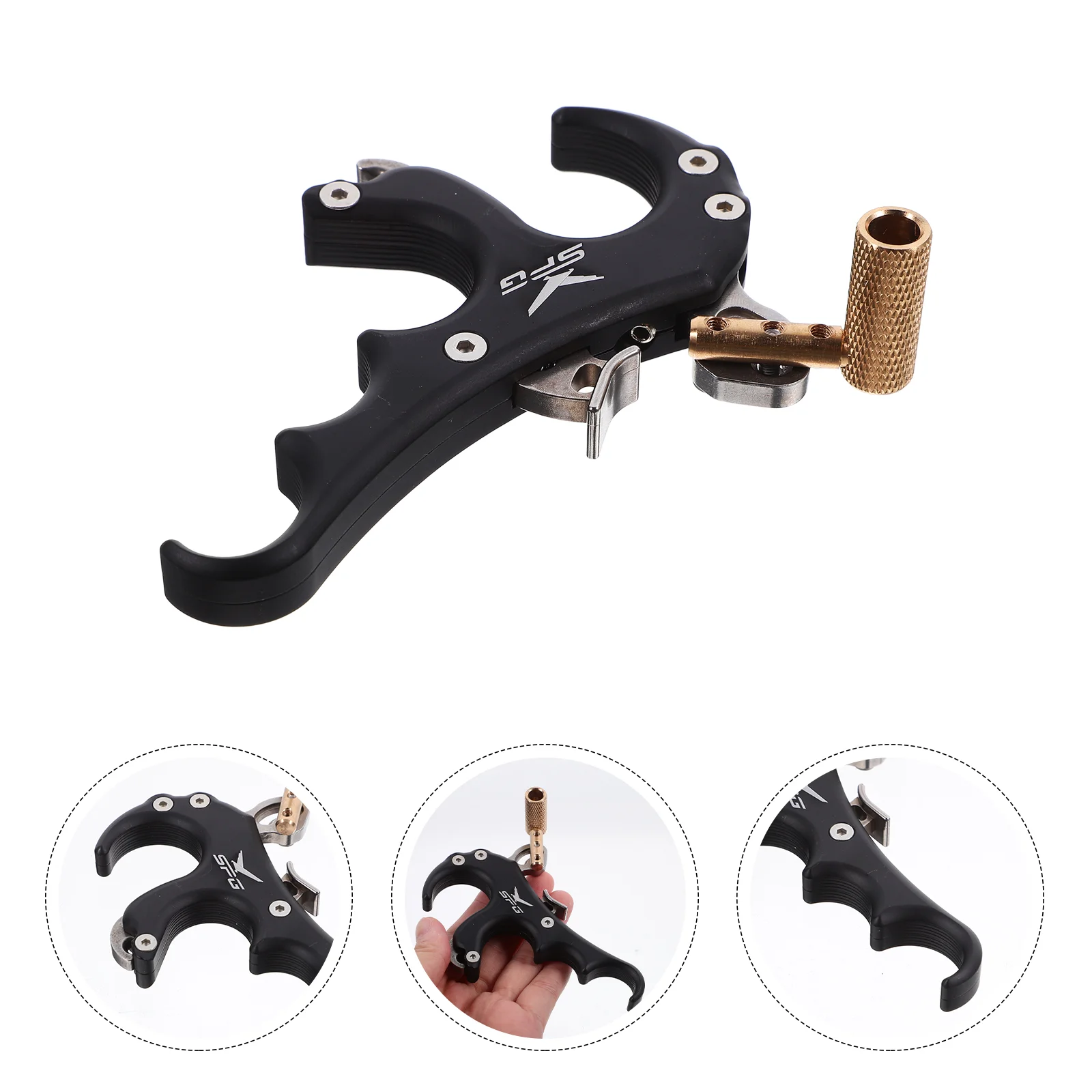 Black Metal Four Finger Bow Release Device Archery Finger Protector for Compound Bow Adjustable Trigger
Black Metal Four Finger Bow Release Device Archery Finger Protector for Compound Bow Adjustable Trigger