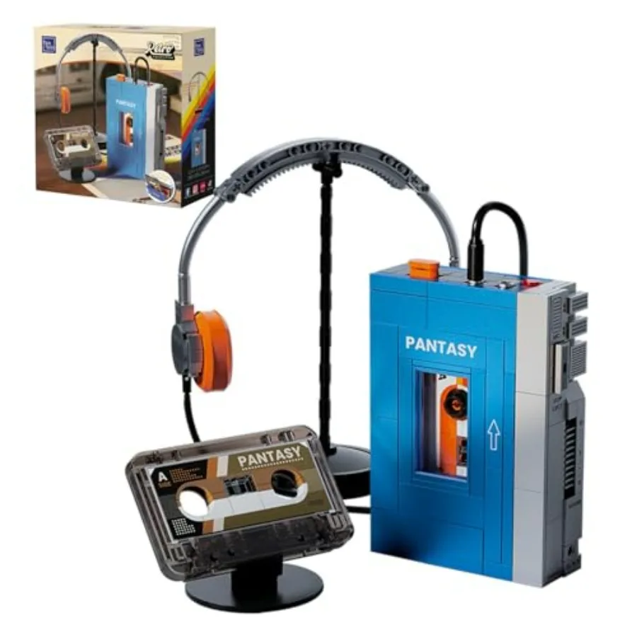 Конструктор PANTASY: Ретро-кассетный плеер 1970-х годов, портативная модель сменного кассетного проигрывателя с наушниками, винтажный стиль
Конструктор PANTASY: Ретро-кассетный плеер 1970-х годов, портативная модель сменного кассетного проигрывателя с наушниками, винтажный стиль