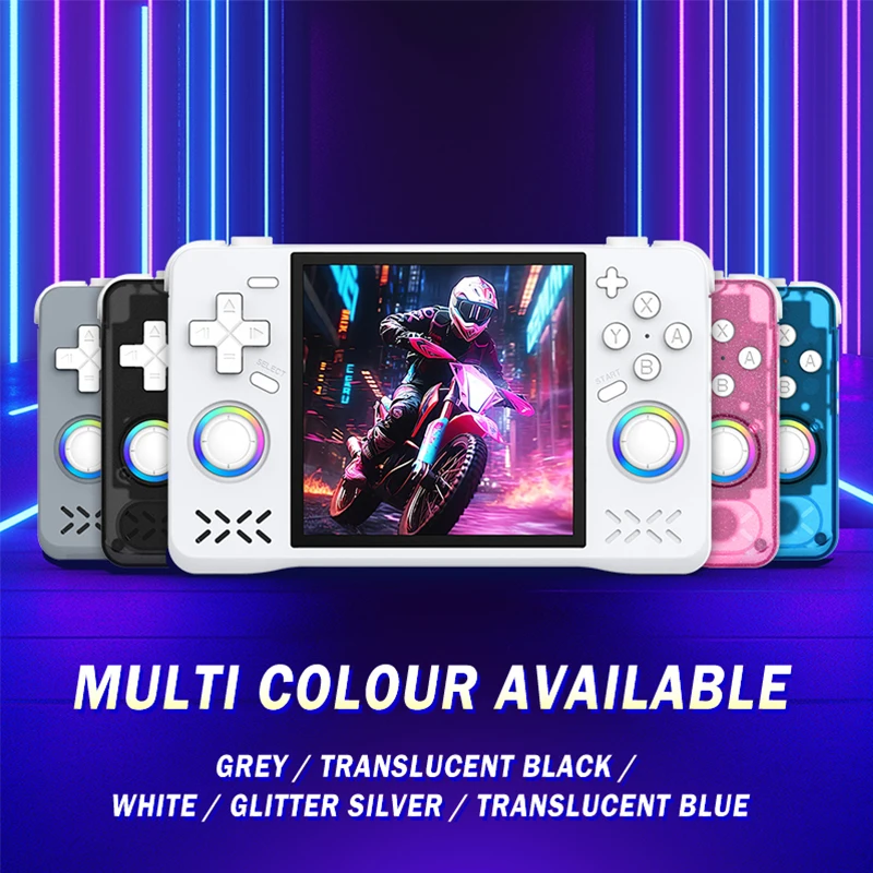 XF40H Retro Handheld Game Console Linux 4.0'' IPS Screen Supports WiFi Glowing Rocker Portable Pocket Video Games Player
