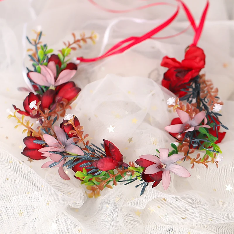 Женская Цветочная лента для волос, свадебный аксессуар для волос в Корейском стиле
Женская Цветочная лента для волос, свадебный аксессуар для волос в Корейском стиле