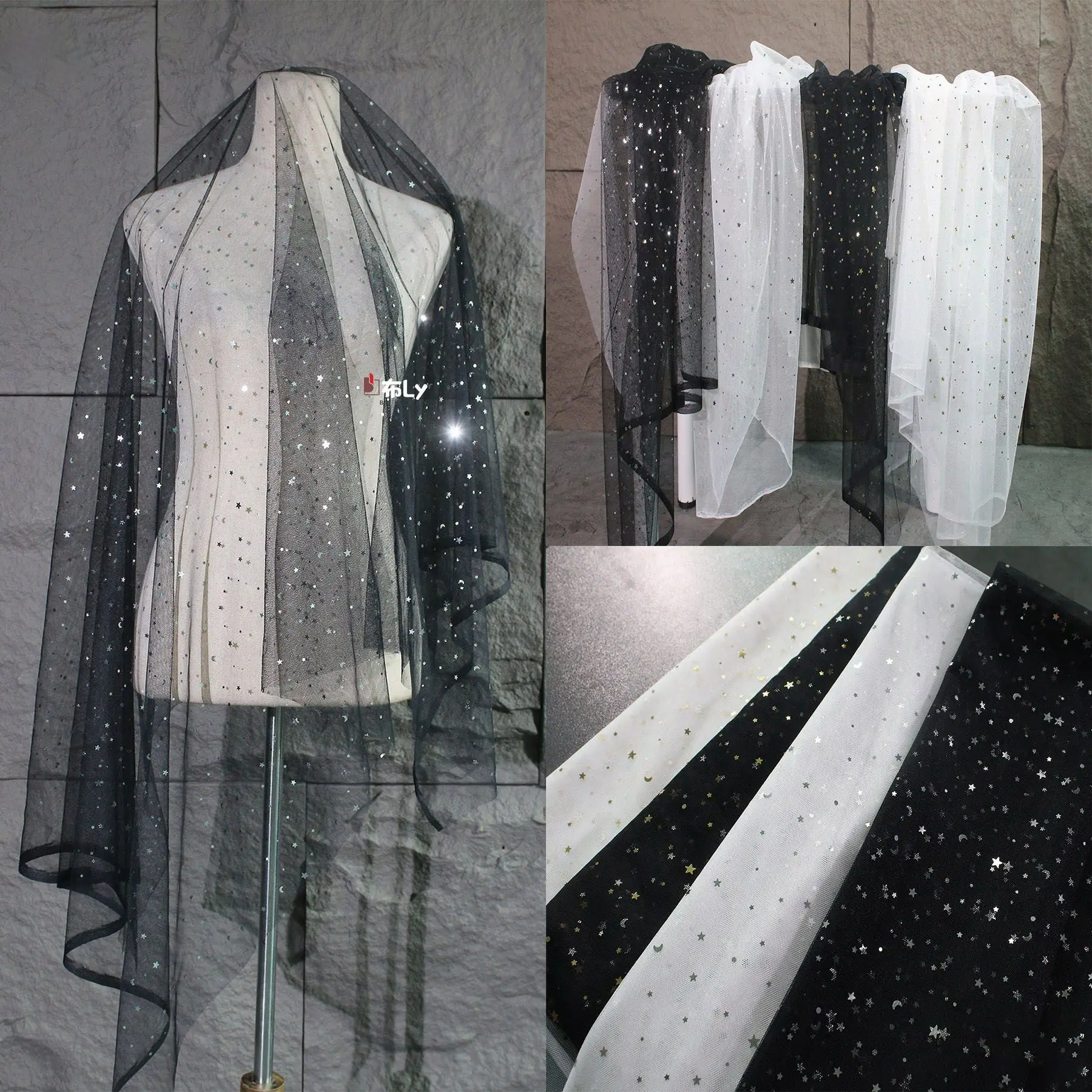 Ткань из сетки с золотыми пайетками и эффектом звездного неба для свадебного декора и дизайнерских проектов
Ткань из сетки с золотыми пайетками и эффектом звездного неба для свадебного декора и дизайнерских проектов