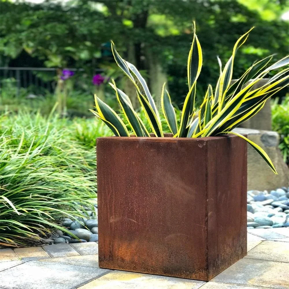 Western Style Weather Resistant Corten Steel Garden Flowerpots Garden Ornaments
Western Style Weather Resistant Corten Steel Garden Flowerpots Garden Ornaments