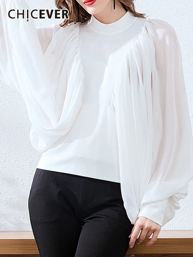 CHICEVER Casual Folds Blouses For Women Round Neck Long Sleeve Patchwork Zipper Solid Loose Spring Shirts Female Clothing 2023
CHICEVER Casual Folds Blouses For Women Round Neck Long Sleeve Patchwork Zipper Solid Loose Spring Shirts Female Clothing 2023