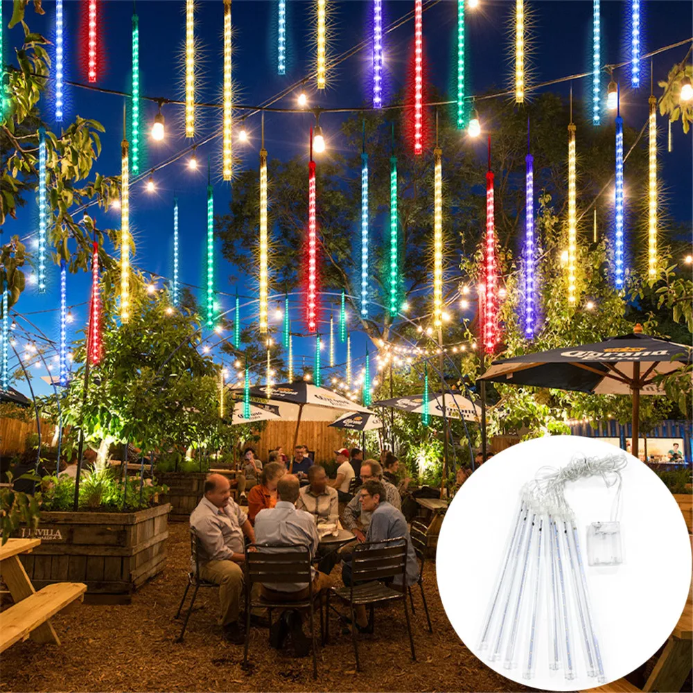 Battery Powered LED Meteor Shower Rain Lights Falling Raindrop Fairy String Light for Christmas Tree Holiday Party Patio Decor 
Battery Powered LED Meteor Shower Rain Lights Falling Raindrop Fairy String Light for Christmas Tree Holiday Party Patio Decor