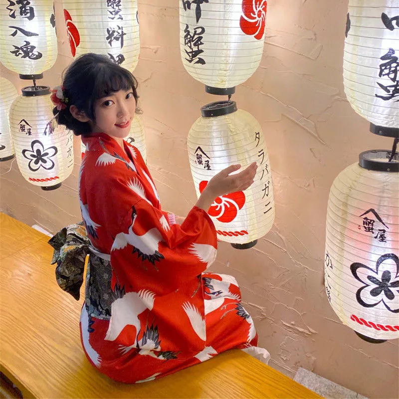 Japanese Style Traditional Kimono Women Floral Print Stage Photography Clothes Vintage Obi Harajuku Geisha Girl Costume
Japanese Style Traditional Kimono Women Floral Print Stage Photography Clothes Vintage Obi Harajuku Geisha Girl Costume