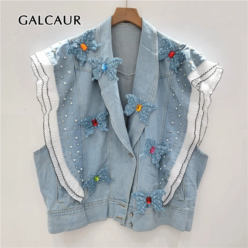 GALGAUR Hit Color Spliced 3D Butterfly Jackets for Women Lapel Sleeveless Patchwork Single Breasted Elegant Jacket Demale New
GALGAUR Hit Color Spliced 3D Butterfly Jackets for Women Lapel Sleeveless Patchwork Single Breasted Elegant Jacket Demale New