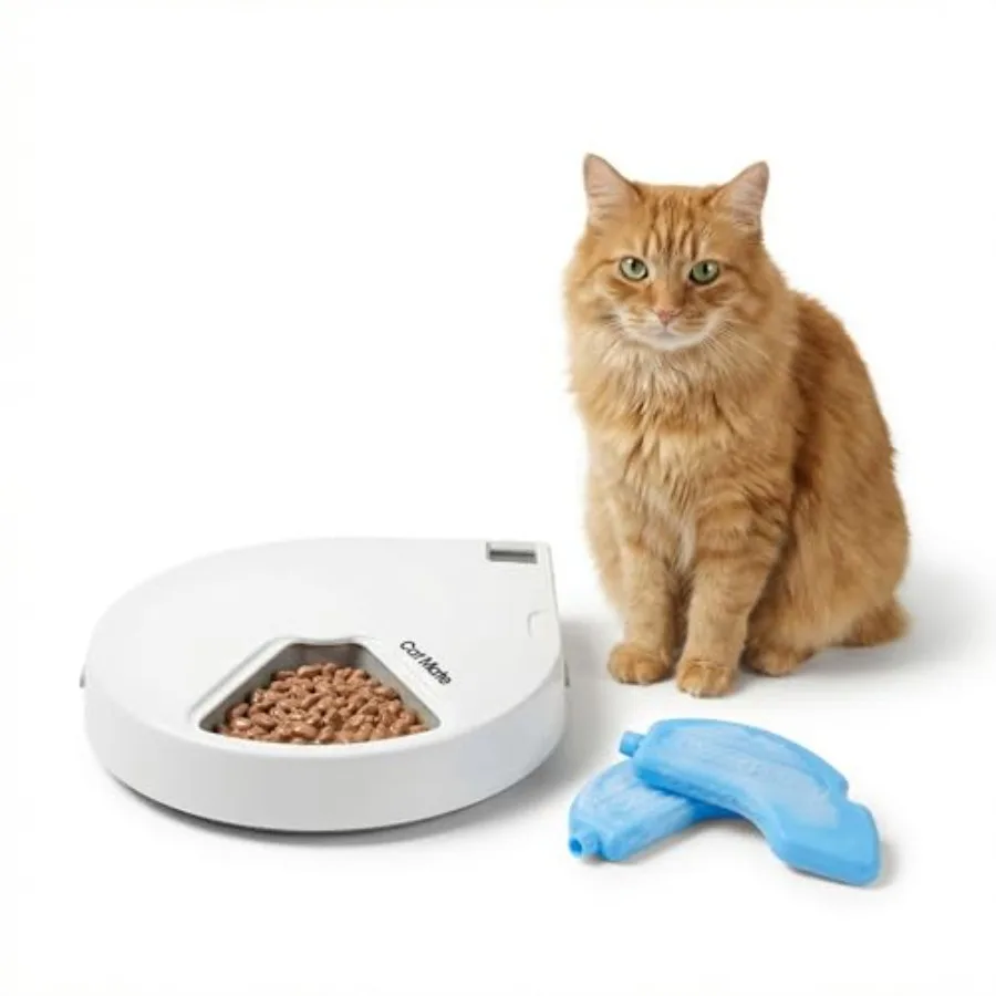 C500 Automatic 5 Bowl Digital Timer-Controlled Pet Feeder - for Cats and Small Dogs, Wet or Dry Food, Includes Twin Ice Packs,
C500 Automatic 5 Bowl Digital Timer-Controlled Pet Feeder - for Cats and Small Dogs, Wet or Dry Food, Includes Twin Ice Packs,