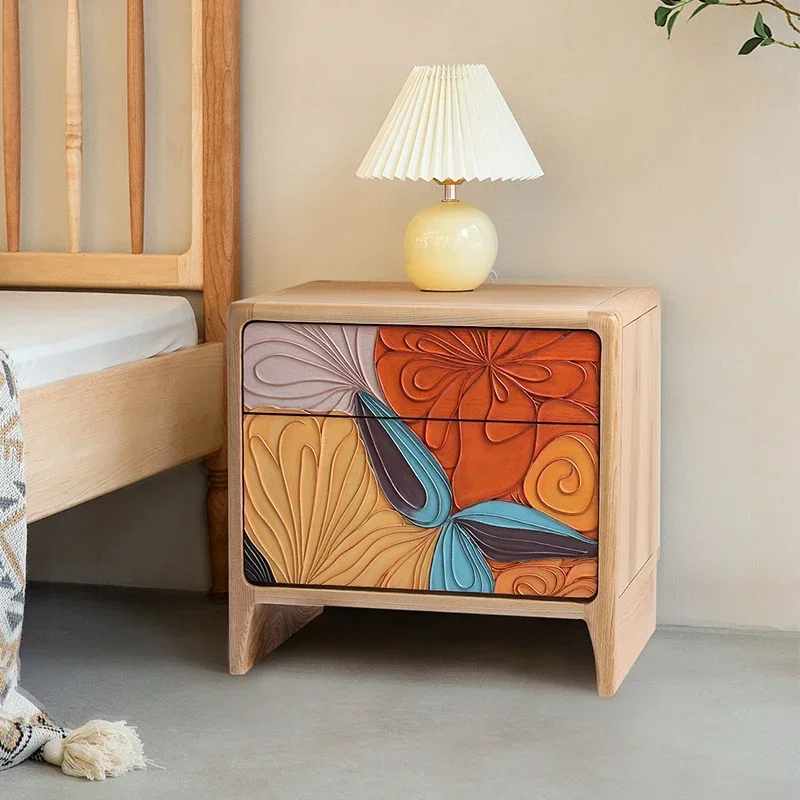 New Chinese-style all-solid wood bedside table, drawer-style bedroom bedside, simple modern ash wood locker53
New Chinese-style all-solid wood bedside table, drawer-style bedroom bedside, simple modern ash wood locker53