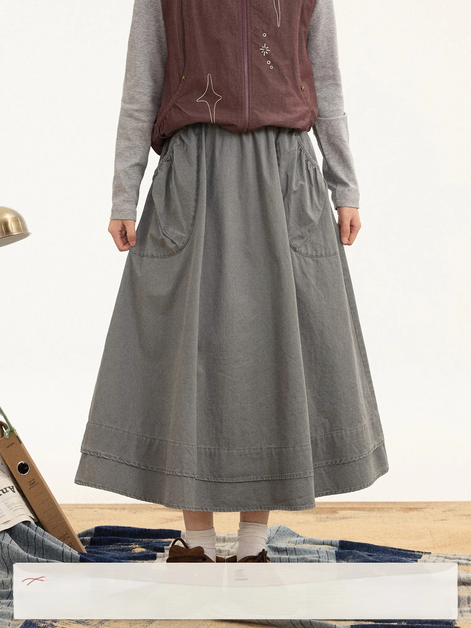 Original Design A-Line Skirt Cotton Elastic Waist Retro Style Women's Fashion Spring Season Casual Wear Pure Cotton Card A-Line
Original Design A-Line Skirt Cotton Elastic Waist Retro Style Women's Fashion Spring Season Casual Wear Pure Cotton Card A-Line