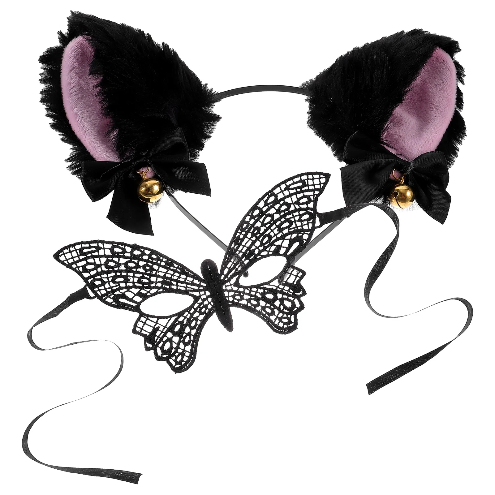 1 set Cat Ears Headband Halloween Party Accessories Black Fabric Hair Band Cosplay Props Women Mask Lace Decorations Set
1 set Cat Ears Headband Halloween Party Accessories Black Fabric Hair Band Cosplay Props Women Mask Lace Decorations Set