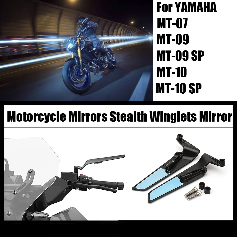 CNC Motorcycle Mirrors Stealth Winglets Mirror Kits To Rotate Adjustable Mirrors For YAMAHA MT-07 MT-09 MT09 SP MT-10 MT10 SP
CNC Motorcycle Mirrors Stealth Winglets Mirror Kits To Rotate Adjustable Mirrors For YAMAHA MT-07 MT-09 MT09 SP MT-10 MT10 SP