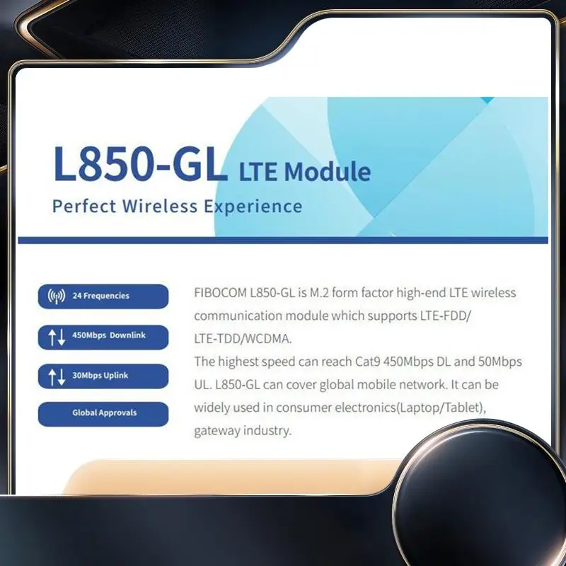 Fibocom For HP 830 840 735 745 1040 4G Module L850-GL LT4210 XMM7360 Multifunction Convenience Module-N34R
Fibocom For HP 830 840 735 745 1040 4G Module L850-GL LT4210 XMM7360 Multifunction Convenience Module-N34R