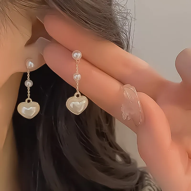 YOBEST 2024 New Fashion Long Dangle Heart Pearl Earrings Sweet Elegant Temperament Women Drop Earrings Jewelry Gifts
YOBEST 2024 New Fashion Long Dangle Heart Pearl Earrings Sweet Elegant Temperament Women Drop Earrings Jewelry Gifts