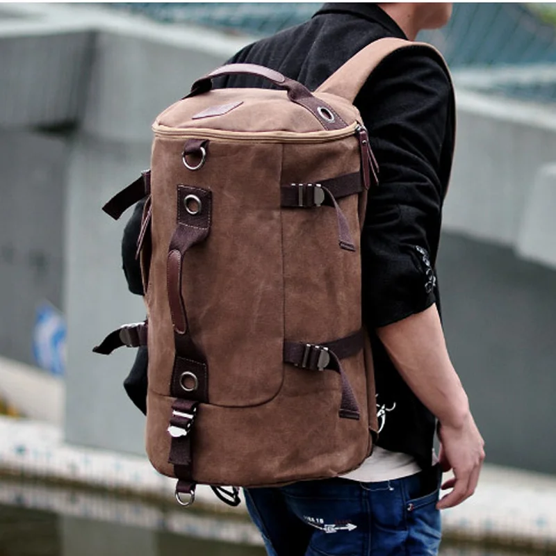 Fashion Men Backpack Rucksack Canvas Travel male Bagpack Bag School bag tote Multi-function Brown Black
Fashion Men Backpack Rucksack Canvas Travel male Bagpack Bag School bag tote Multi-function Brown Black