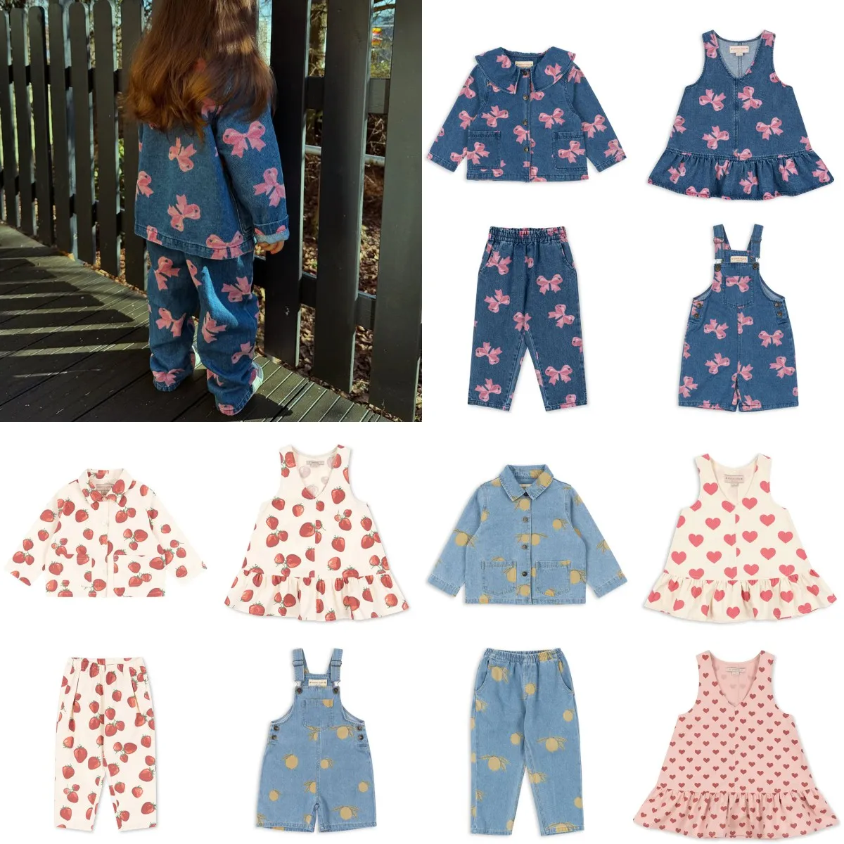 Kids Clothes Girls Boys 25ss New KS Cute Print Lemon Denim Coat and Jeans Bow Denim Overalls Toddler Girls Denim Dress
Kids Clothes Girls Boys 25ss New KS Cute Print Lemon Denim Coat and Jeans Bow Denim Overalls Toddler Girls Denim Dress