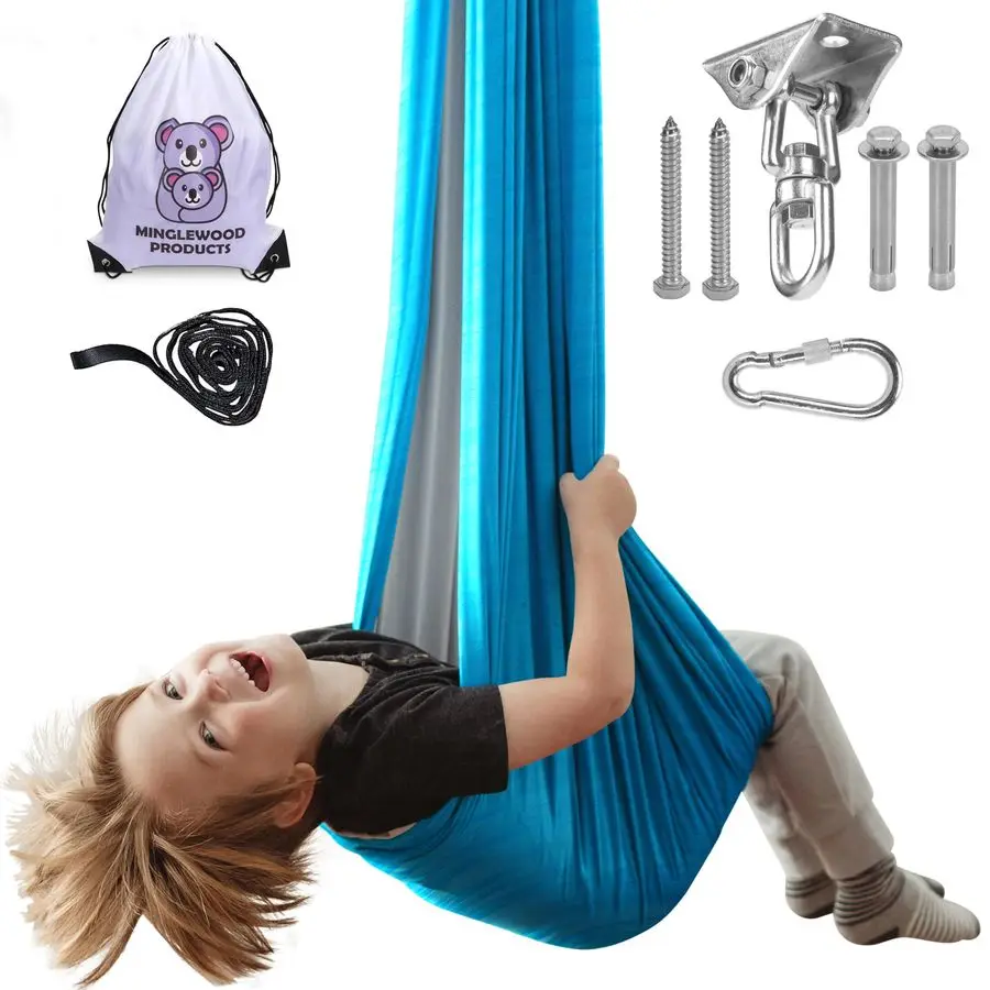 Sensory Swing for Kids Indoor Swing Set with 360 Swivel Hanger Cozy amp Calming Hammock for Autism, Anxiety, ADHD amp Sensory Di
Sensory Swing for Kids Indoor Swing Set with 360 Swivel Hanger Cozy amp Calming Hammock for Autism, Anxiety, ADHD amp Sensory Di