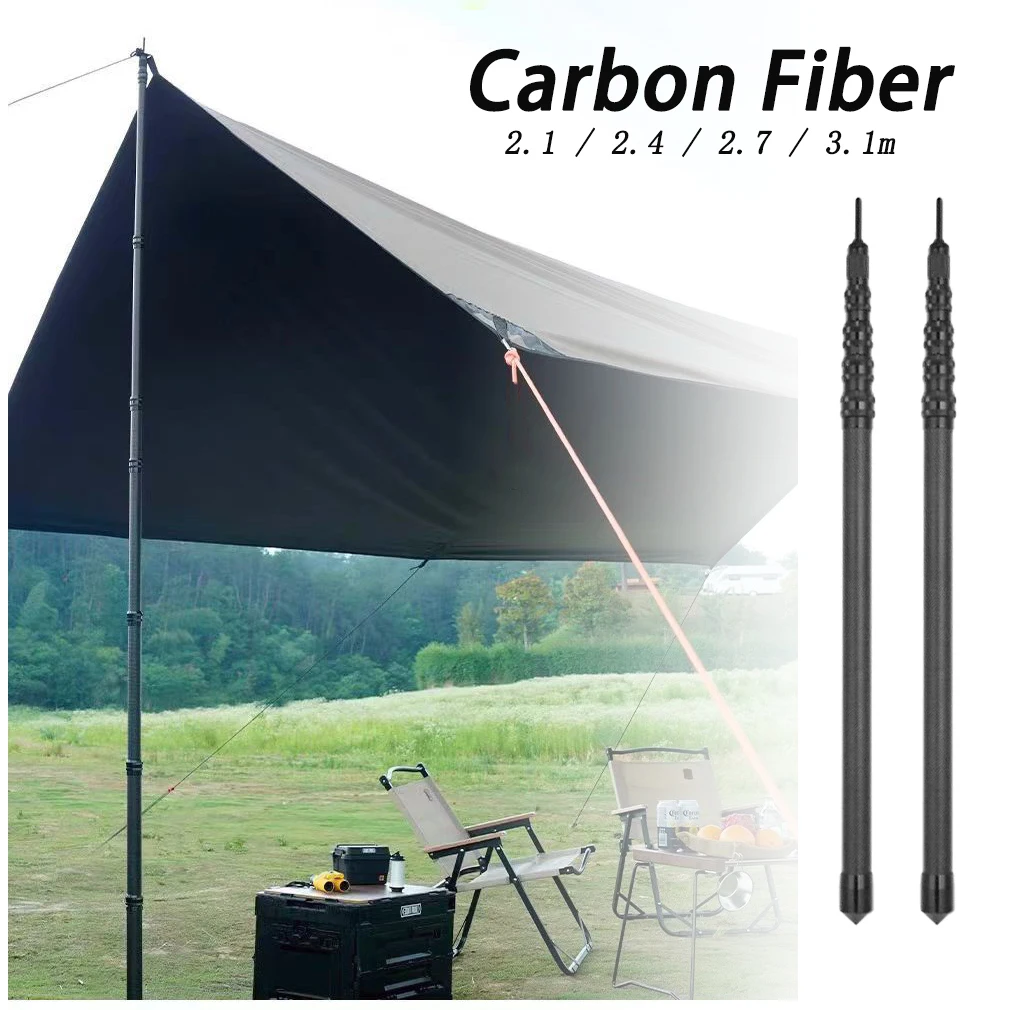 3.1m Carbon Fiber Camping Pole Telescopic Tarp Poles Adjustable Telescope Lightweight Carbon Tent Pole Ultralight 2.4m
3.1m Carbon Fiber Camping Pole Telescopic Tarp Poles Adjustable Telescope Lightweight Carbon Tent Pole Ultralight 2.4m