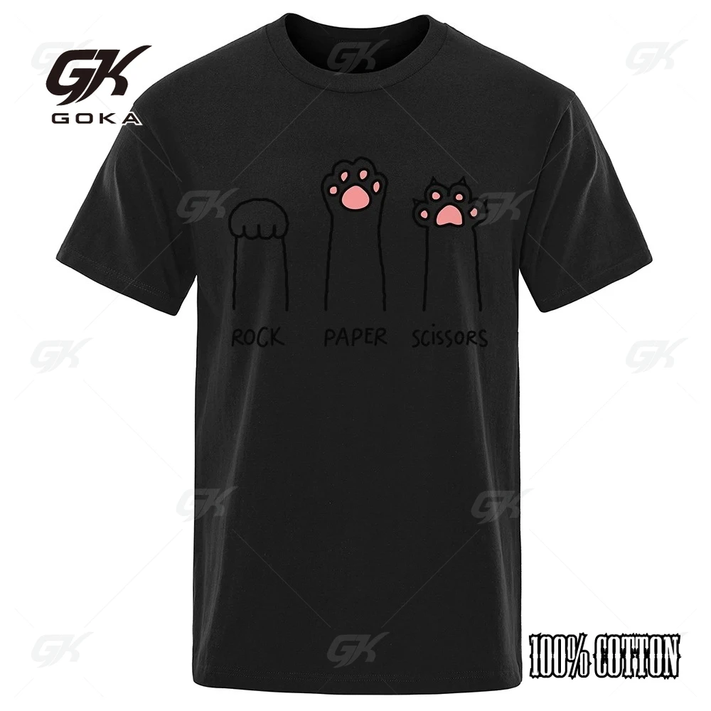 Rock Paper Scissors Funny Cat Print Clothes Men Fashion Oversize T-Shirt Cute Crewneck Tops Summer Cotton Loose T Shirt Couple
Rock Paper Scissors Funny Cat Print Clothes Men Fashion Oversize T-Shirt Cute Crewneck Tops Summer Cotton Loose T Shirt Couple