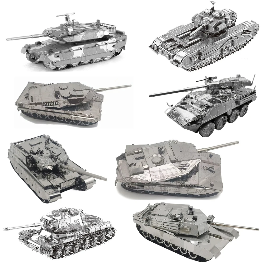Tank Series 3D Metal Puzzle TZT-99A Tank M1A2 Tank JS-2 Tank model KITS Assemble Jigsaw Puzzle Gift Toys For adult
Tank Series 3D Metal Puzzle TZT-99A Tank M1A2 Tank JS-2 Tank model KITS Assemble Jigsaw Puzzle Gift Toys For adult