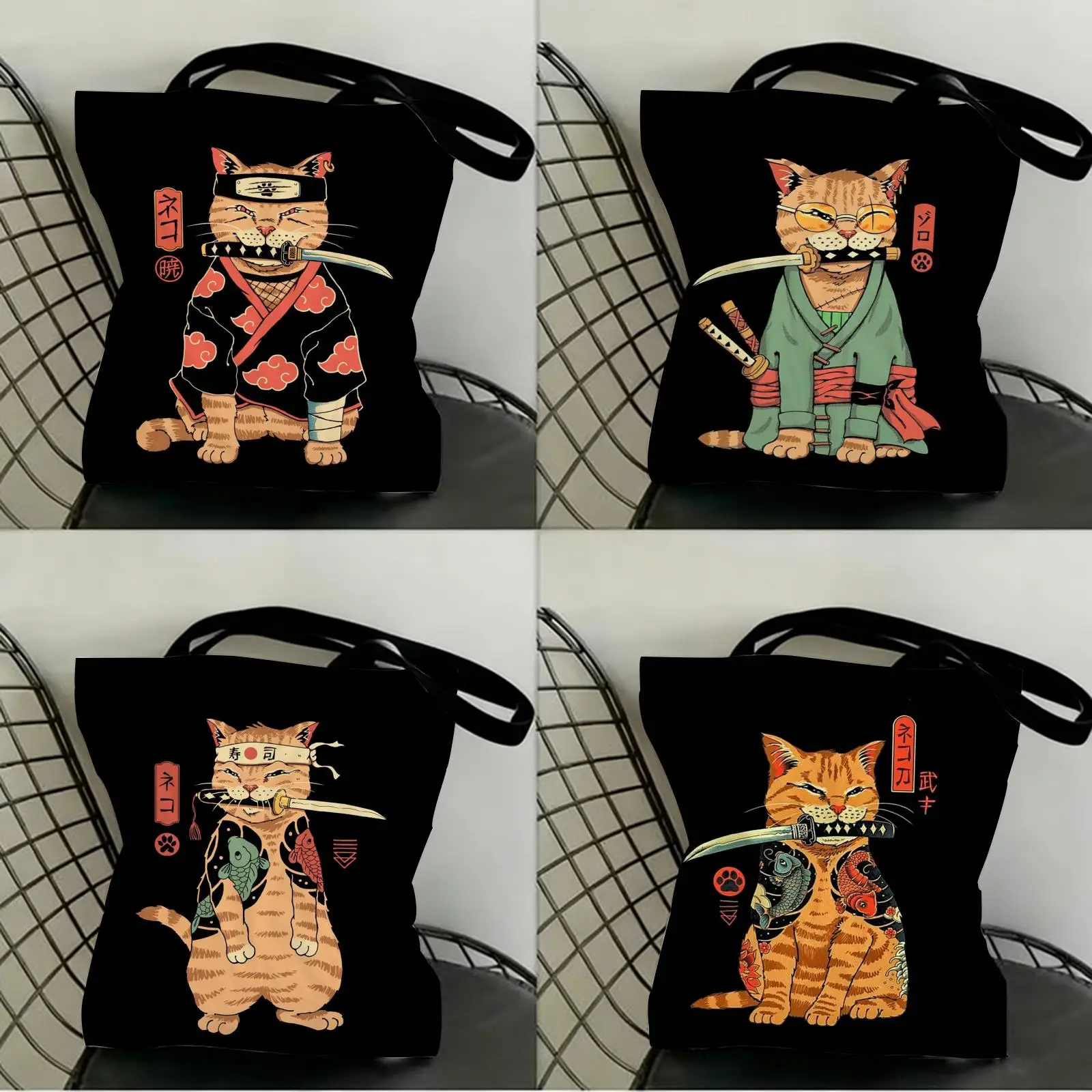 Japanese Style Cat Storage Bags Canvas Double-Sided Print Shopping Bag Large Capacity Aesthetic Reusable Tote Bag
Japanese Style Cat Storage Bags Canvas Double-Sided Print Shopping Bag Large Capacity Aesthetic Reusable Tote Bag