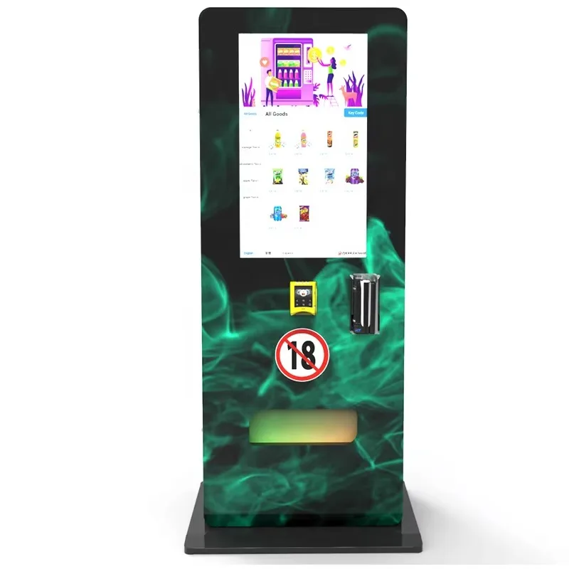 Large Capacity Green Stand Modern 32 Inch Touch Screen Electronics Tobacco Vending Machine with Age Verification SDK Function
Large Capacity Green Stand Modern 32 Inch Touch Screen Electronics Tobacco Vending Machine with Age Verification SDK Function