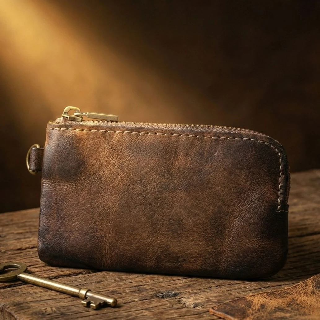 Portable Leather Mini Coin Pocket Pouch Change Holder, Cowhide Coin Pouch with Zipper for Men Headset Credit Card ID Key
Portable Leather Mini Coin Pocket Pouch Change Holder, Cowhide Coin Pouch with Zipper for Men Headset Credit Card ID Key