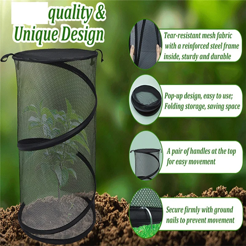 ABVA-Plant Covers Cage With Stakes For Outdoor Plants Net Garden Plant Protectors Mini Greenhouse Plant Protection White
ABVA-Plant Covers Cage With Stakes For Outdoor Plants Net Garden Plant Protectors Mini Greenhouse Plant Protection White