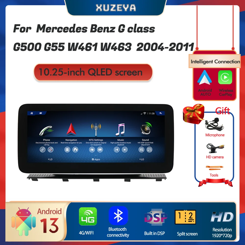 10,25 дюймовый Android 13 для Mercedes Benz G CLASS G500 G55 W461 W463 2004-2011 GPS Carplay радио 5G навигация мультимедийный плеер
10,25 дюймовый Android 13 для Mercedes Benz G CLASS G500 G55 W461 W463 2004-2011 GPS Carplay радио 5G навигация мультимедийный плеер