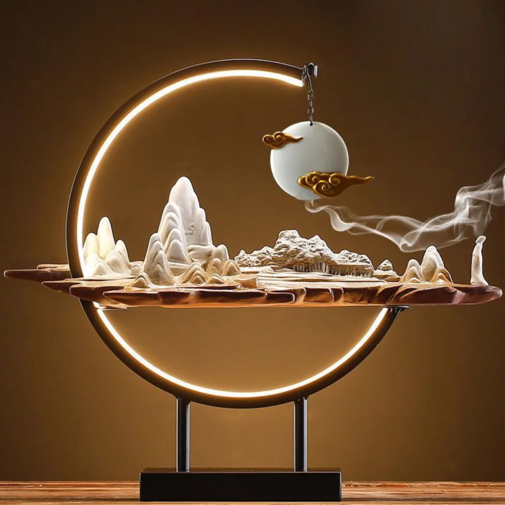 Mountain Scenery Backflow Incense Burner with Lamp Ring Household Zen Aloes Tea Ceremony Living Room Porch Ceramic Ornaments NEW
Mountain Scenery Backflow Incense Burner with Lamp Ring Household Zen Aloes Tea Ceremony Living Room Porch Ceramic Ornaments NEW