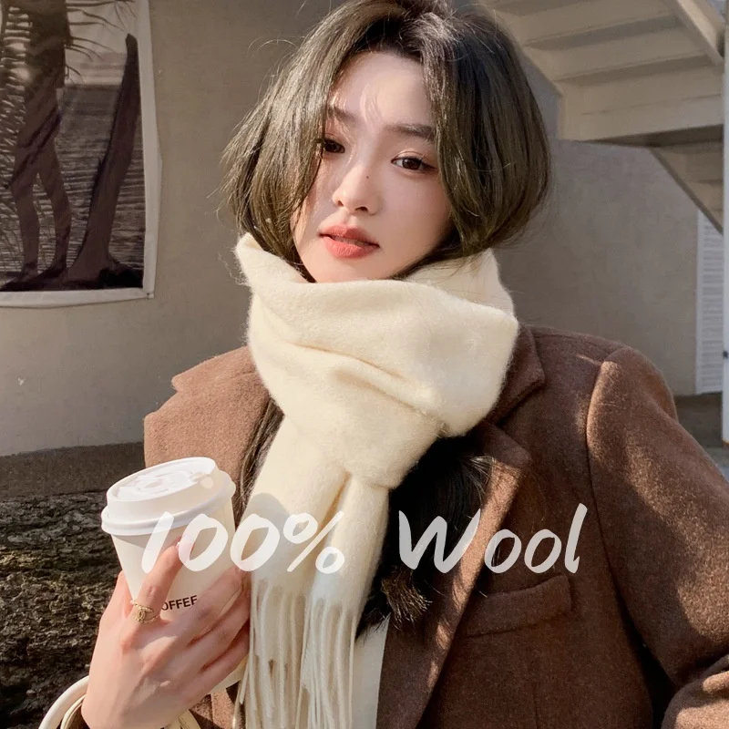 100% Wool Women Winter Warm Scarf Solid Color Thicken Shawls Neck Tassel Poncho Echarpe Wrap Stoles Pashmina Luxury
100% Wool Women Winter Warm Scarf Solid Color Thicken Shawls Neck Tassel Poncho Echarpe Wrap Stoles Pashmina Luxury