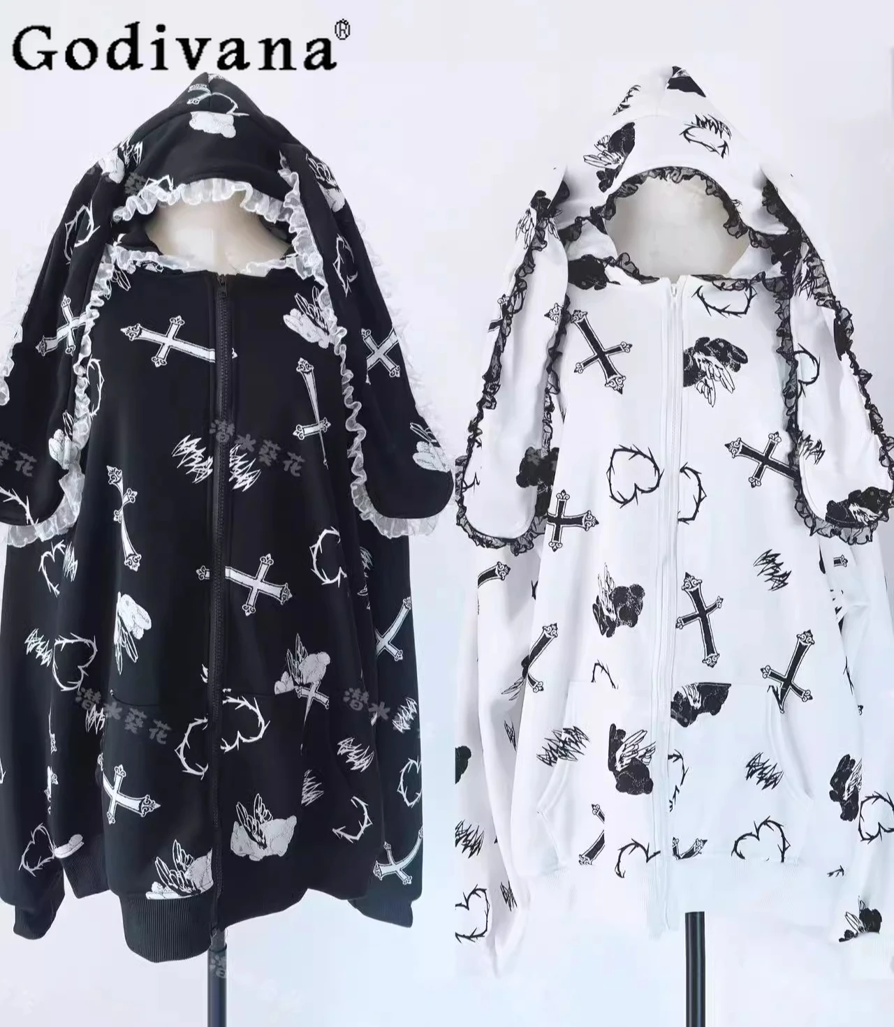 Original Japanese Mine Mass-produced Rabbit-eared Hooded Zipper Cardigan Jacket Spring 2025 New Womens Sweet Cool Girl Long Coat
Original Japanese Mine Mass-produced Rabbit-eared Hooded Zipper Cardigan Jacket Spring 2025 New Womens Sweet Cool Girl Long Coat