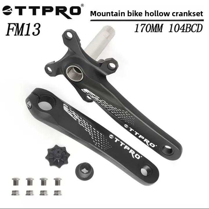 TTPRO Hollow Crankset 104 BCD Aluminum Alloy Lightweight Mountain Bike Crank Cycling Parts
TTPRO Hollow Crankset 104 BCD Aluminum Alloy Lightweight Mountain Bike Crank Cycling Parts