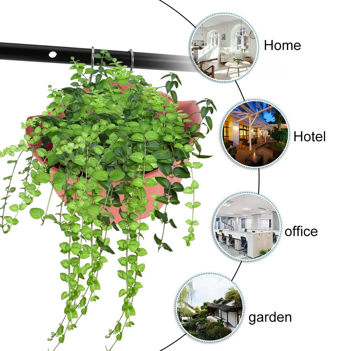 Half Circle Hanging Flower Pot 2987 Plastic Wall Planter with Tray for Balcony Garden Desk Kitchen Small Size Storage Plant
Half Circle Hanging Flower Pot 2987 Plastic Wall Planter with Tray for Balcony Garden Desk Kitchen Small Size Storage Plant